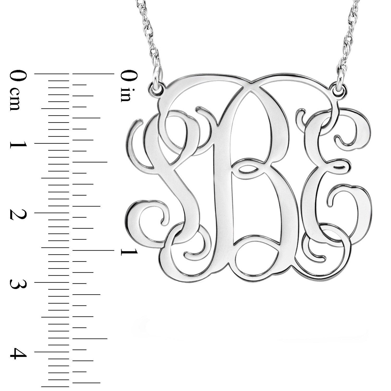 Women's 3 Initial Monogram Necklace