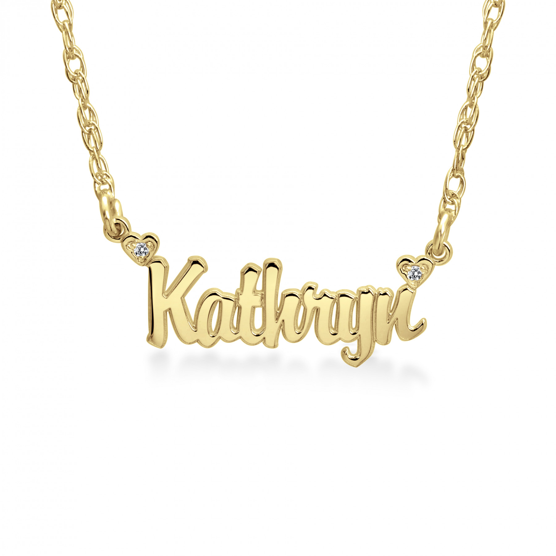 Zales Uppercase Block Letter Charm Name Necklace