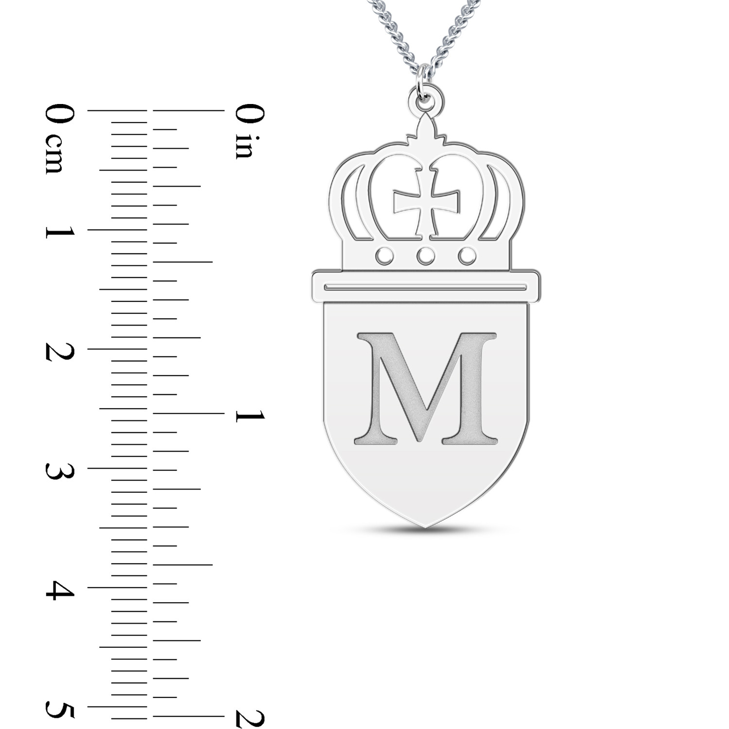 Men's 27.0mm Cushion-Shaped Monogram Pendant (3 Initials)