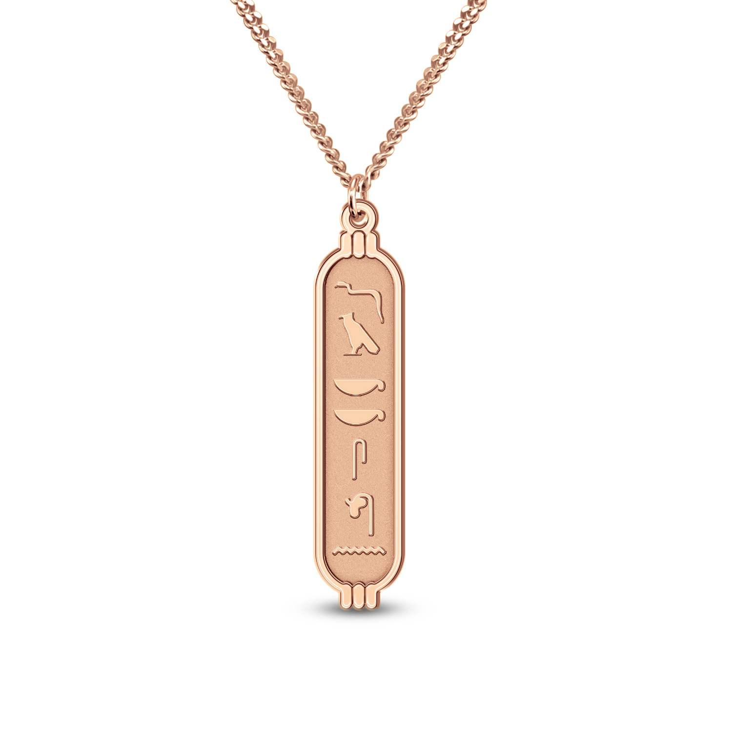 Vertical Bar Gold Necklace For Women with a Rectangle Shape Cubic Zirconia  QUEEN Pendant