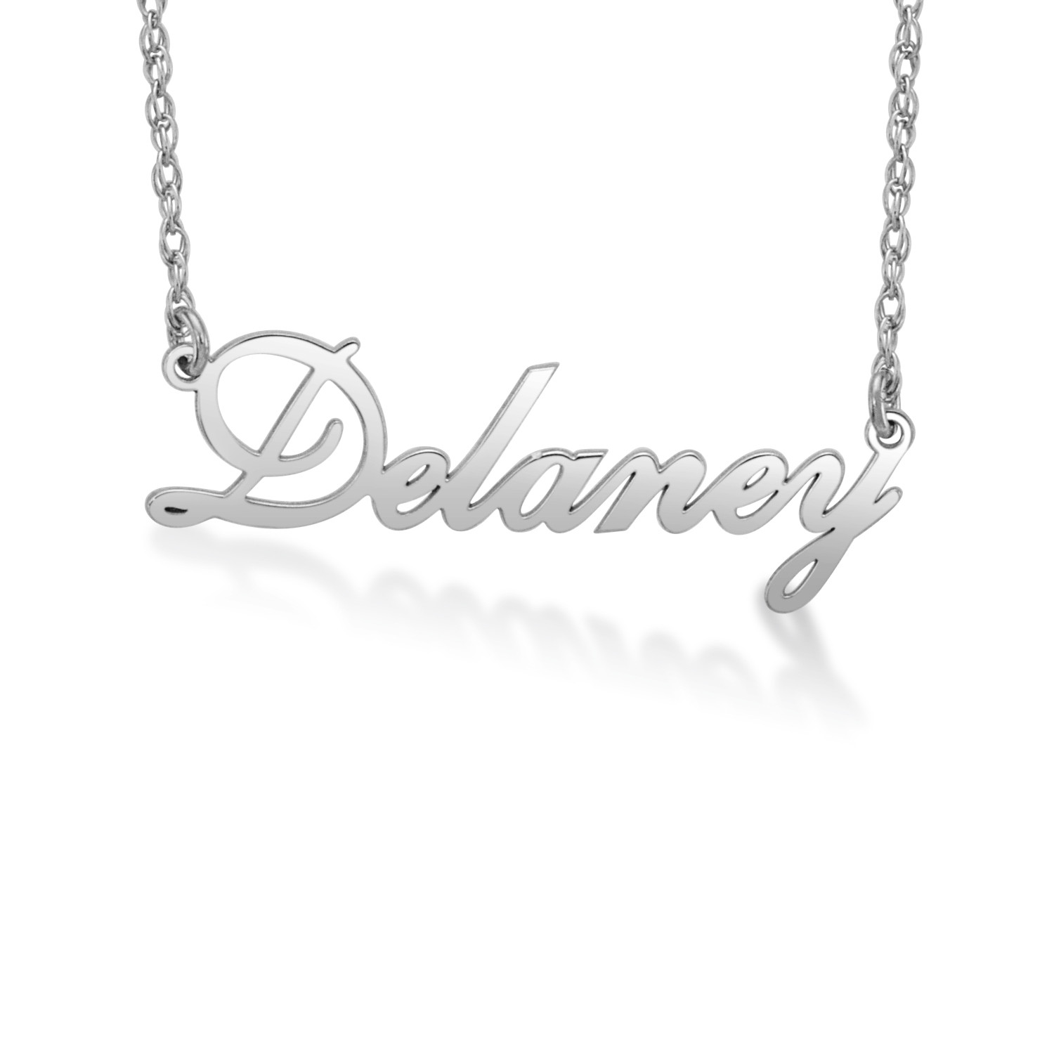 8 x 33.5mm Personalized Script Name Necklace