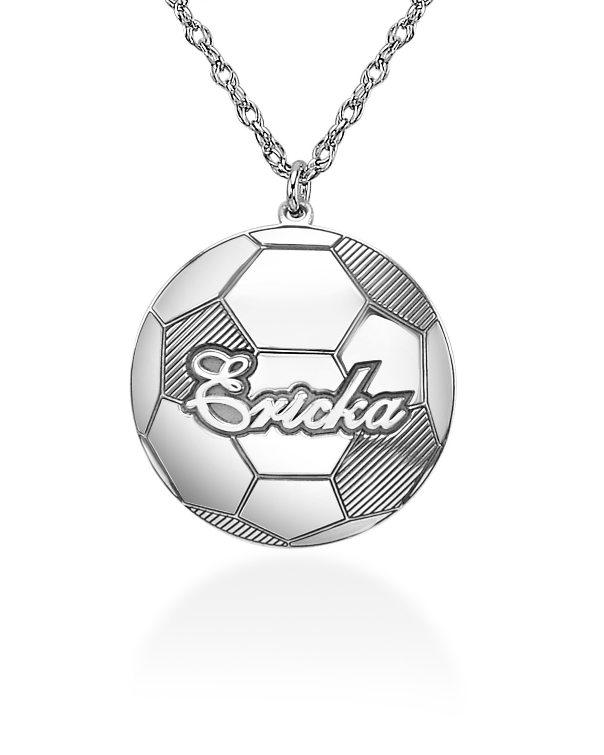 Sterling Silver Tiny Soccer Ball Necklace & Stud Earrings Set for Kids 2530 