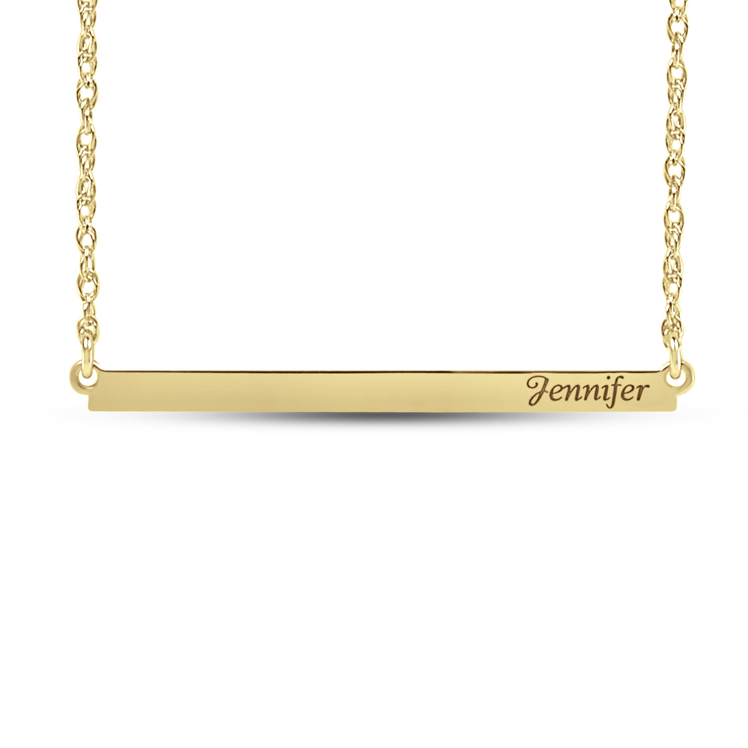 3 x 39mm Personalized Bar Name Necklace 