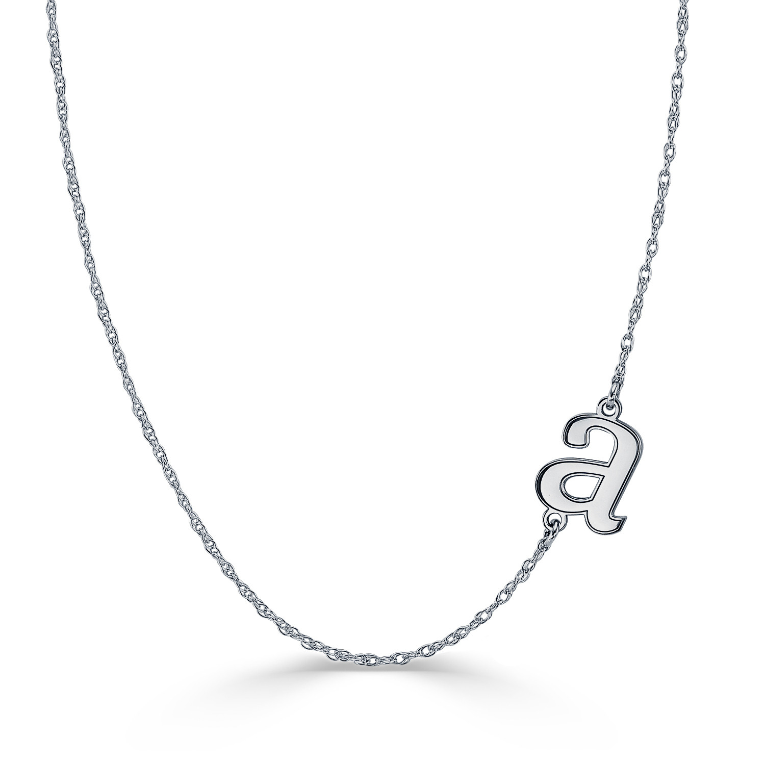 Offset Lowercase Initial Necklace (1 Initial)