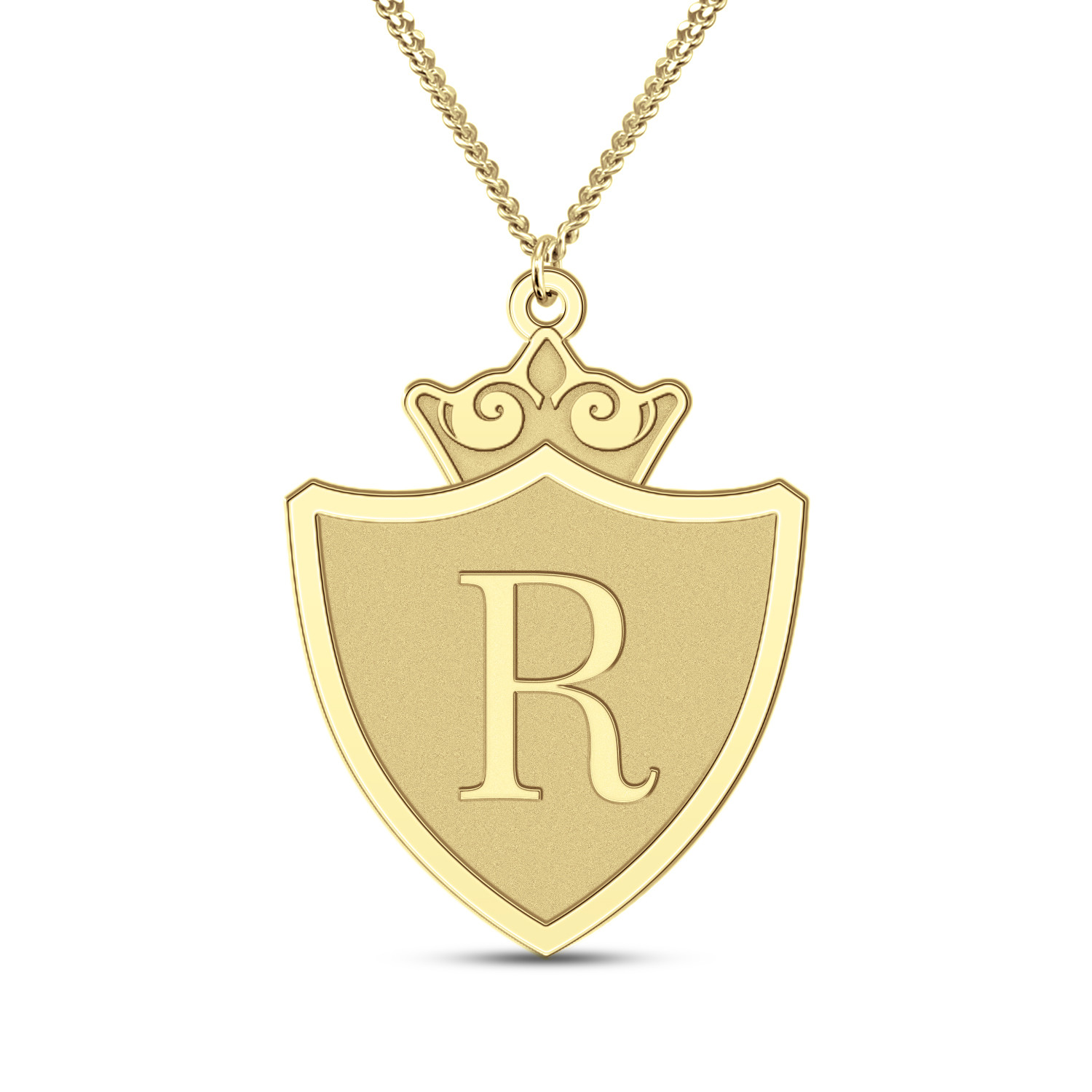 1 piece Stainless Steel Simple and Versatile Shell Square Letter R