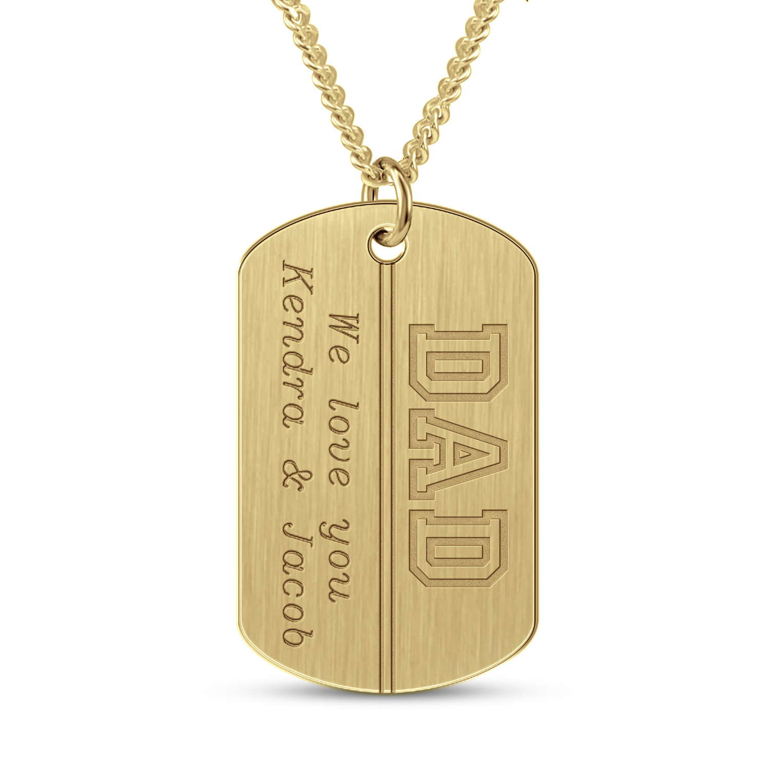 Double Dog Tag Pendant Necklace for Men Personalized Stainless Steel Male  Jewelry Free Engraving
