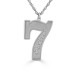Silver 22 x 17mm Personalize Number Pendant