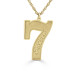 Yellow 22 x 17mm Personalize Number Pendant