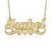Yellow Script Name Necklace 