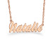 Rose Personalized Script Name Necklace 