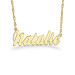 Yellow Personalized Script Name Necklace 