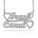 Silver Personalized Couples Names Necklace 