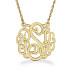 Yellow 40mm Personalized Script Monogram Necklace