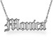 Silver Personalized Hi Polish Gothic Name Necklace