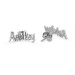 Silver Personalized Script Name Earrings 