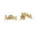 Yellow Personalized Script Name Earrings