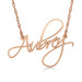 Rose Personalized Script Name Necklace