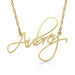 Yellow Personalized Script Name Necklace