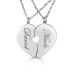 Silver Personalized 22 x 25mm Hi Polish Couples Heart Pendant