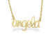 Yellow Personalized Hi Polish Script Name Necklace