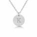 Silver Block Font Brushed 12mm Personalized Pendant